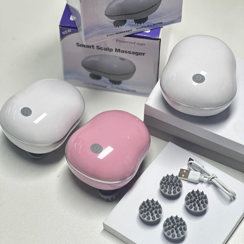 Electric Scalp Massager - 4 Removable Claws, 3 Vibration Modes, Cordless & Portable - ★ FolliGlow Shop ★