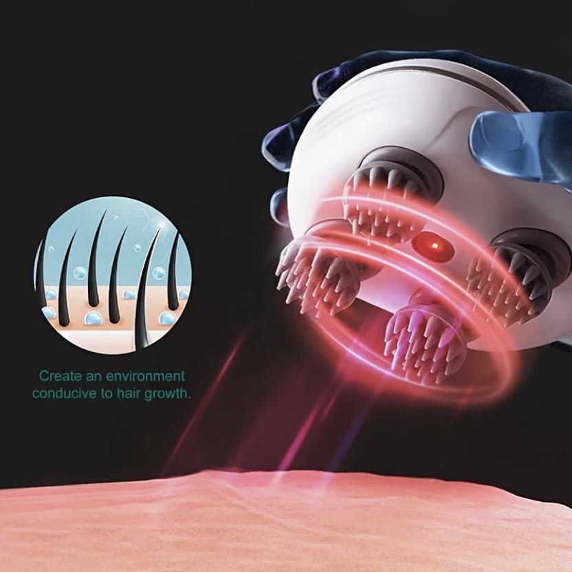 Electric Scalp Massager - 4 Removable Claws, 3 Vibration Modes, Cordless & Portable - ★ FolliGlow Shop ★